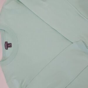 Cool MInt Green Long Sleeve Eddie Bauer Cotton Blend Sweater Size Tall Medium